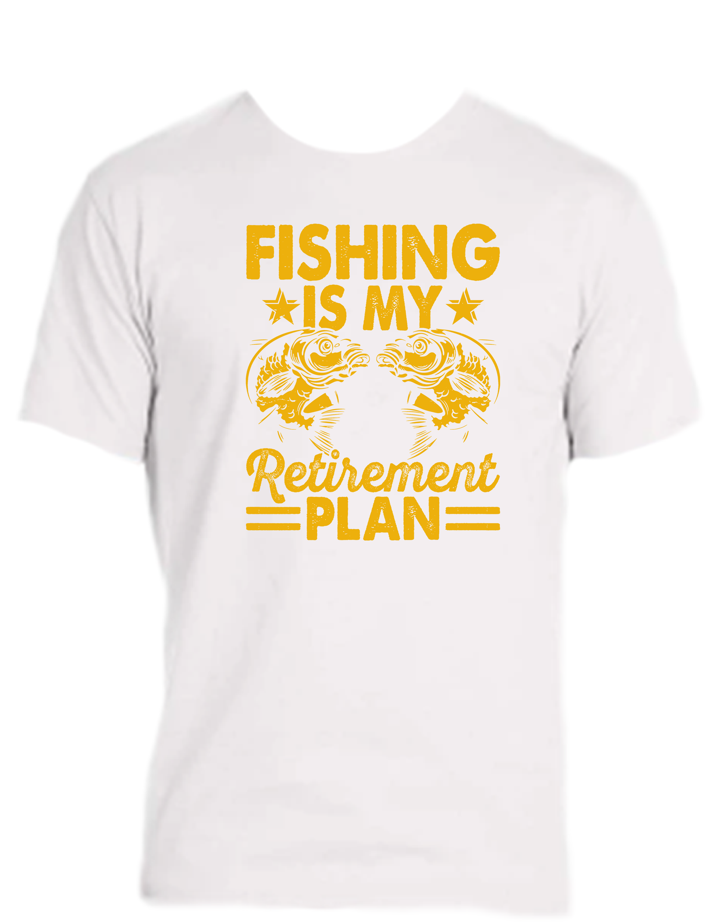 ENJOY LIFE T-SHIRT 100% PRESHRUNK COTTON- FISHING IS MY RETIREMENT PLAN SHIRT.