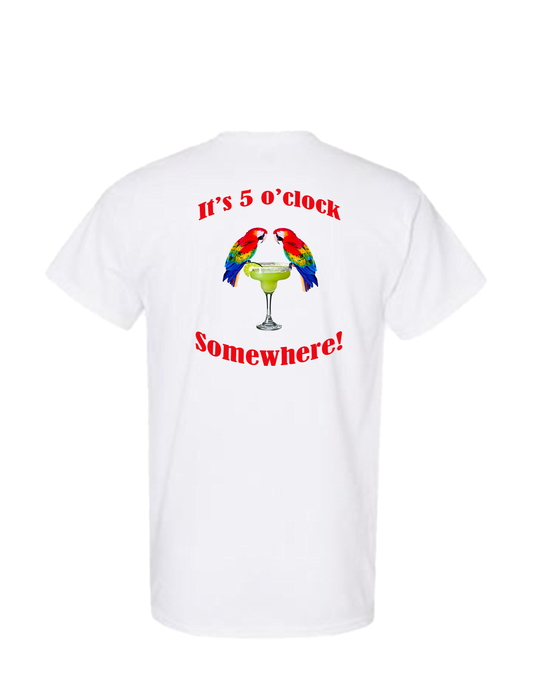 Short sleeve T-shirt UNISEX - 50%COTTON 50% POLYESTER. IT'S 5 O'CLOCK SOMEWHERE