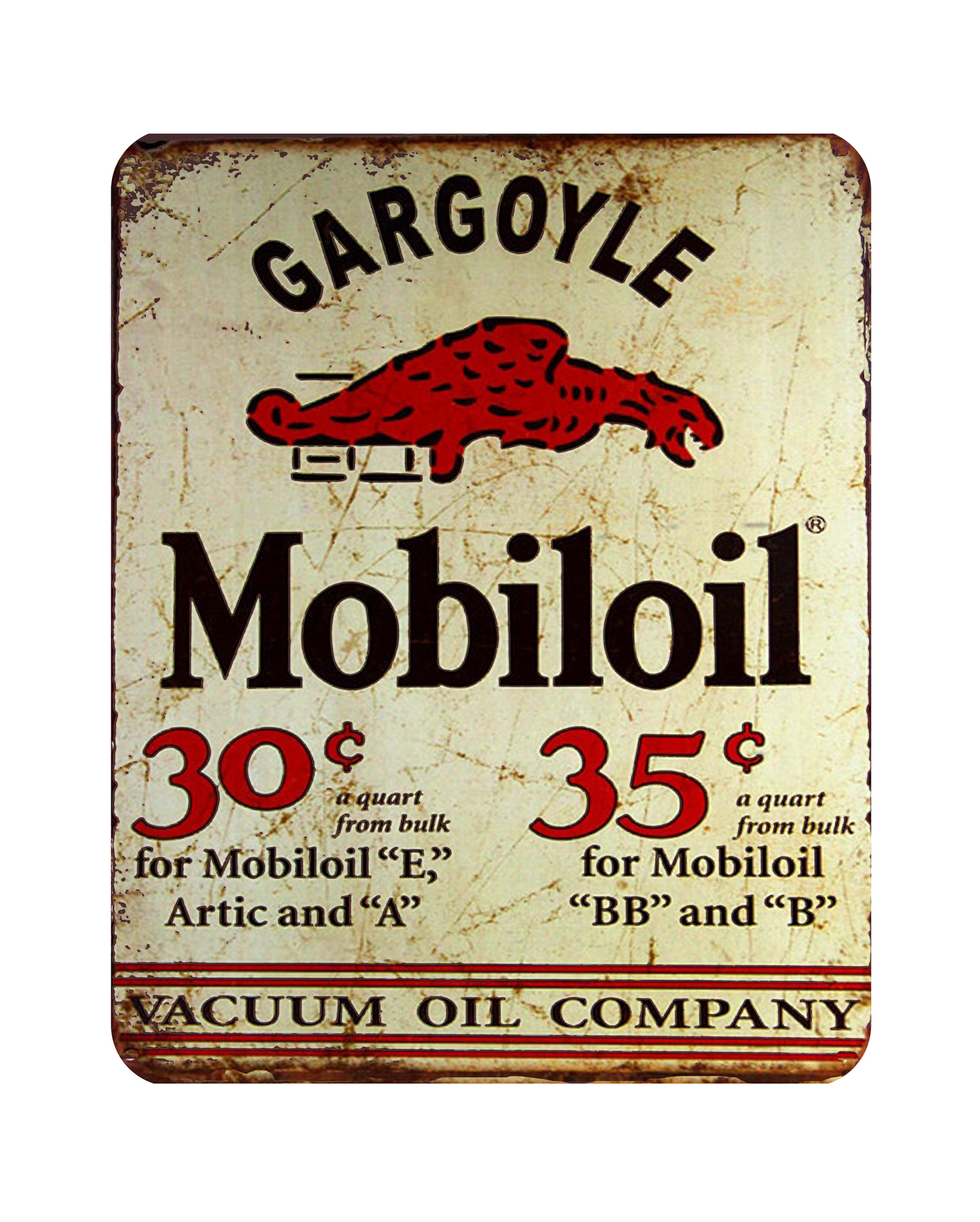 Man Cave - Garage - Bar, SIGNS. GARGOYLE MOBILOIL SIGN.