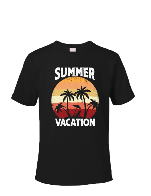 Short sleeve T-shirt UNISEX - 50%COTTON 50% POLYESTER. Enjoy Life. SUMMER VACATION.