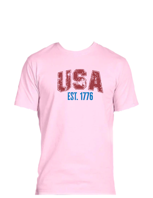 Short sleeve T-shirt UNISEX - 50%COTTON 50% POLYESTER. Enjoy Life. USA EST. 1776