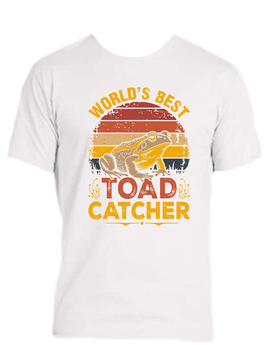 ENJOY LIFE T-SHIRT 100% PRESHRUNK COTTON- WORLD'S BEST TOAD CATCHER.