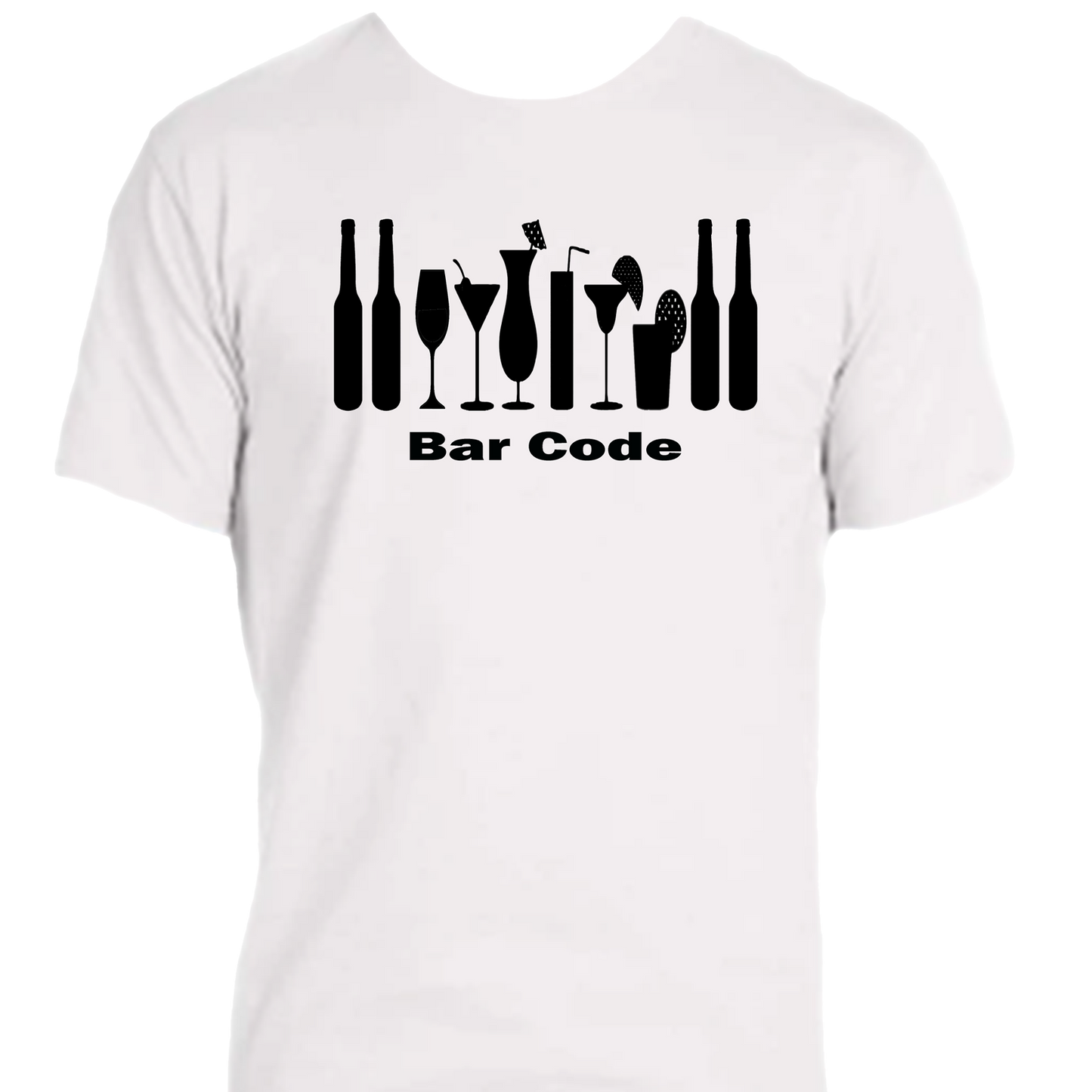 Short sleeve T-shirt UNISEX - 50%COTTON 50% POLYESTER. Enjoy Life. Bar Code.