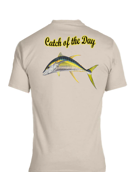 ENJOY LIFE T-SHIRT 100% PRESHRUNK COTTON-CATCH OF THE DAY.