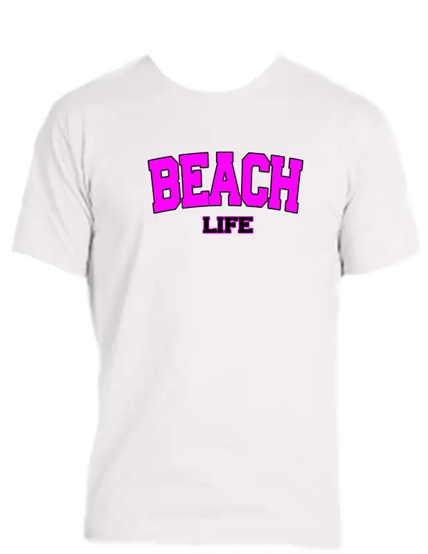 Enjoy Life T-shirt 100% Preshrunk Cotton- Beach Life.