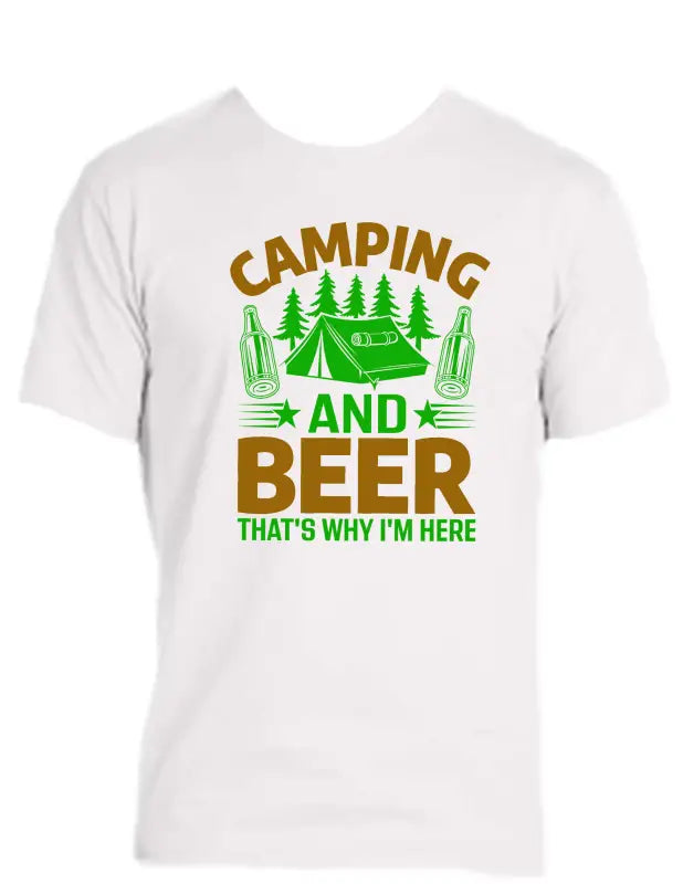 Enjoy Life T-shirt 100% Preshrunk Cotton- Camping and Beer
