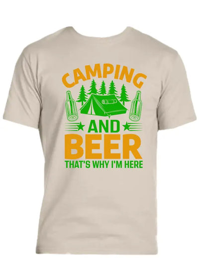 Enjoy Life T-shirt 100% Preshrunk Cotton - Camping and Beer