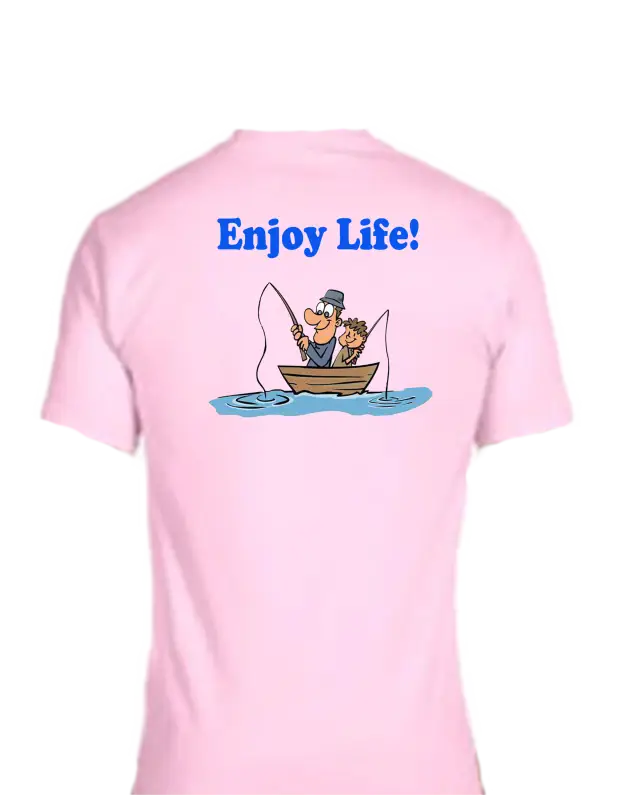Enjoy Life T-shirt 100% Preshrunk Cotton-man and Boy