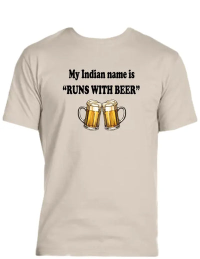 Enjoy Life T-shirt 100% Preshrunk Cotton - Runs with Beer