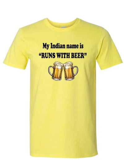 Enjoy Life T-shirt 100% Preshrunk Cotton - Runs with Beer