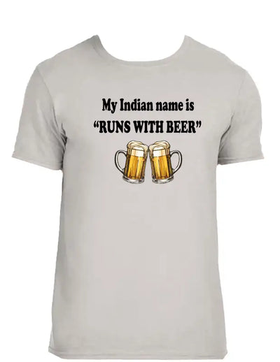 Enjoy Life T-shirt 100% Preshrunk Cotton - Runs with Beer