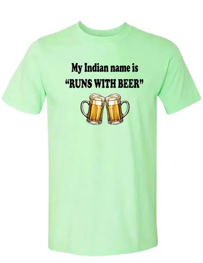 Enjoy Life T-shirt 100% Preshrunk Cotton - Runs with Beer