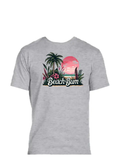 Enjoy Life T-shirt 50/50 Cot/poly- Beach Bum. - 50% Cotton
