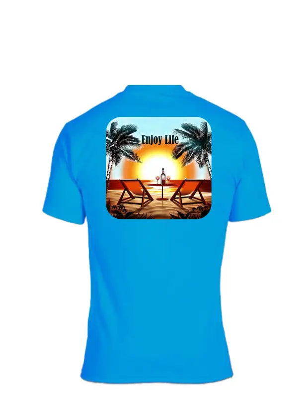 Enjoy Life Beach Setting Cot Poly T-shirt - T-shirt 50%