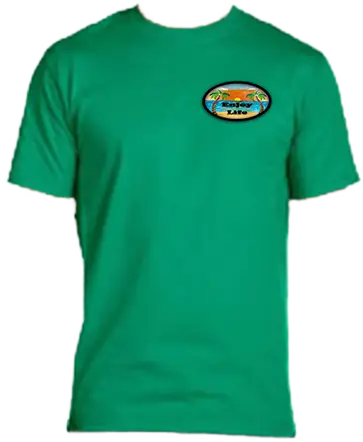 Enjoy Life T-shirt 50/50 Cot/poly - Caribbean Scene - 50%