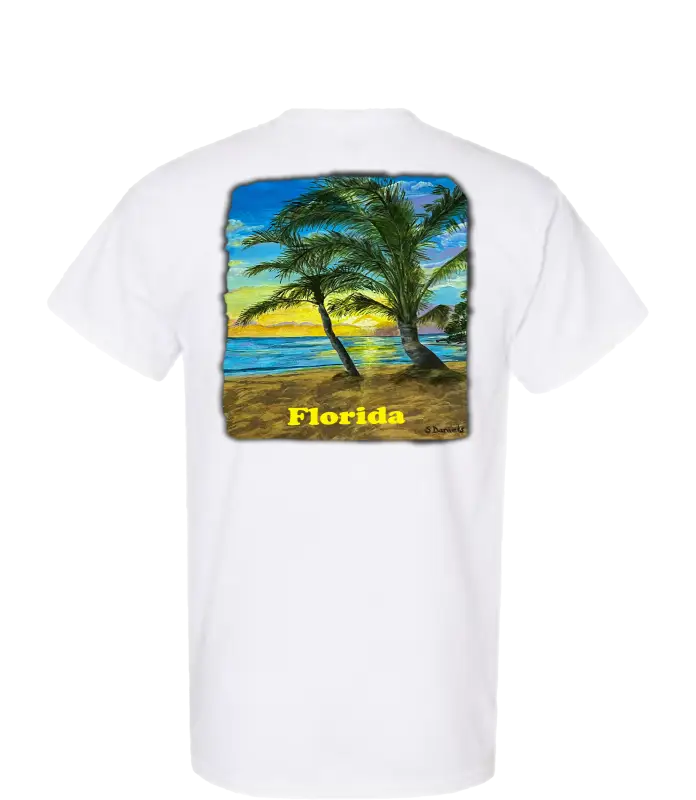 Enjoy Life T-shirt 50/50 Cot/poly - Florida Sunset - 50%