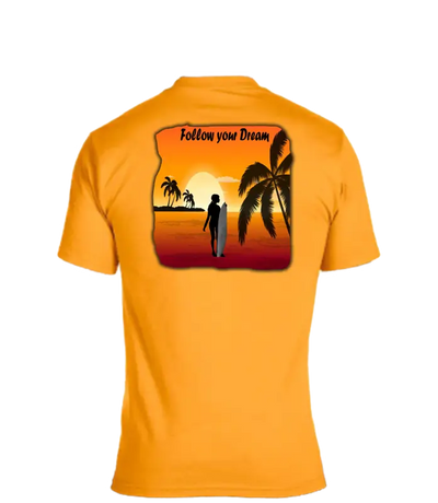 Enjoy Life T-shirt 50/50 Cot/poly-follow your Dream - 50%