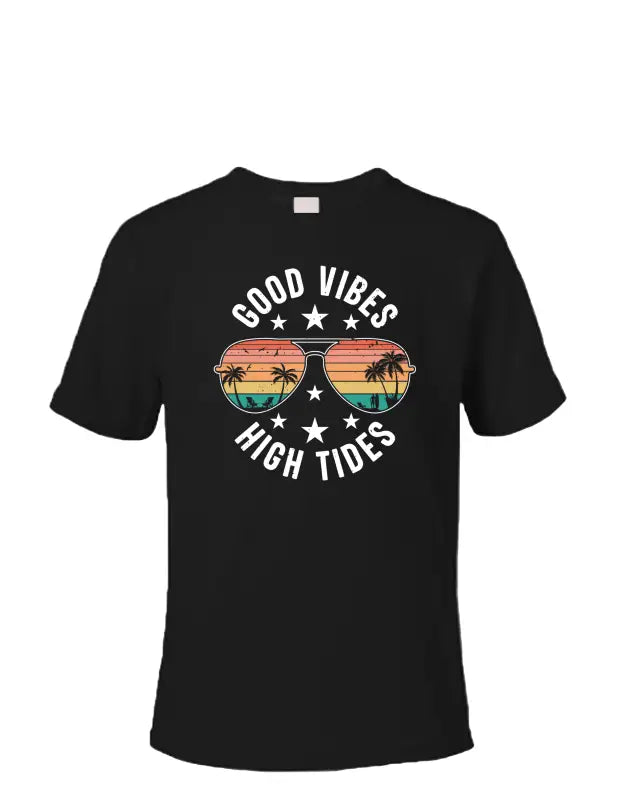 Enjoy Life T-shirt-50/50 Cot/poly-good Vibes High Tides