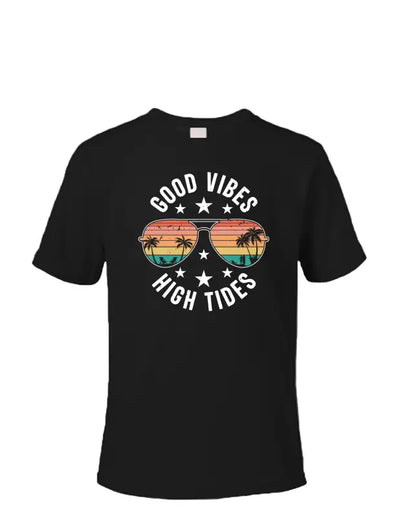 Enjoy Life T-shirt-50/50 Cot/poly-good Vibes High Tides