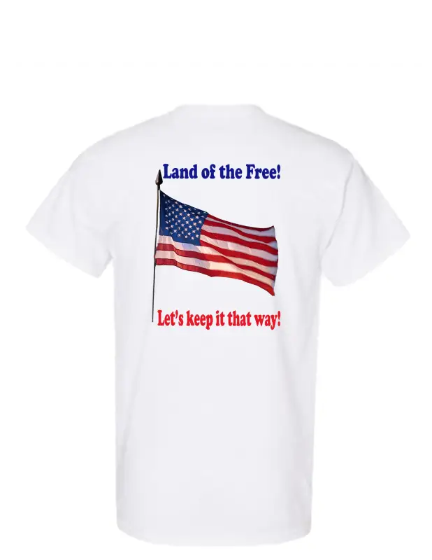 Enjoy Life T-shirt 50/50 Cot/poly - Land of the Free - 50%