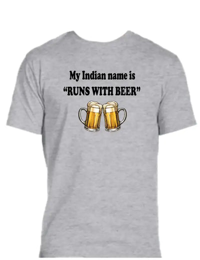 Enjoy Life T-shirt 50% Cotton Polyester - Runs with Beer