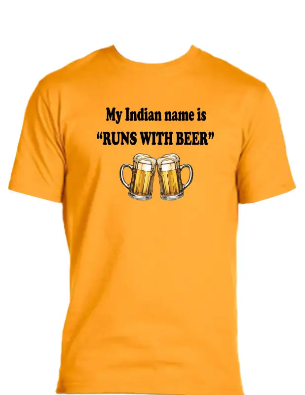 Enjoy Life T-shirt 50% Cotton Polyester - Runs with Beer