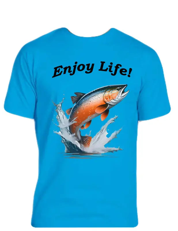 Enjoy Life T-shirt 50% Cotton Polyester - Salmon Shirt All
