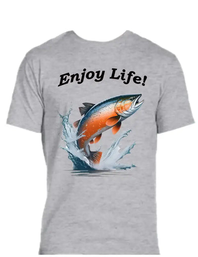 Enjoy Life T-shirt 50% Cotton Polyester - Salmon Shirt All
