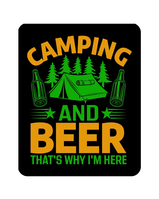 Man Cave - Garage - Bar Signs. Camping and Beer - Aluminum