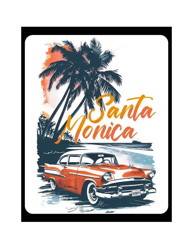 Man Cave - Garage - Bar Signs. Santa Monica. - Aluminum