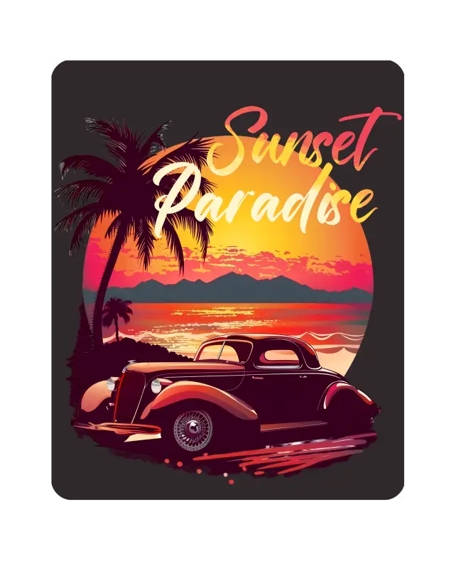 Man Cave - Garage - Bar Signs. Sunset Paradise. - Aluminum