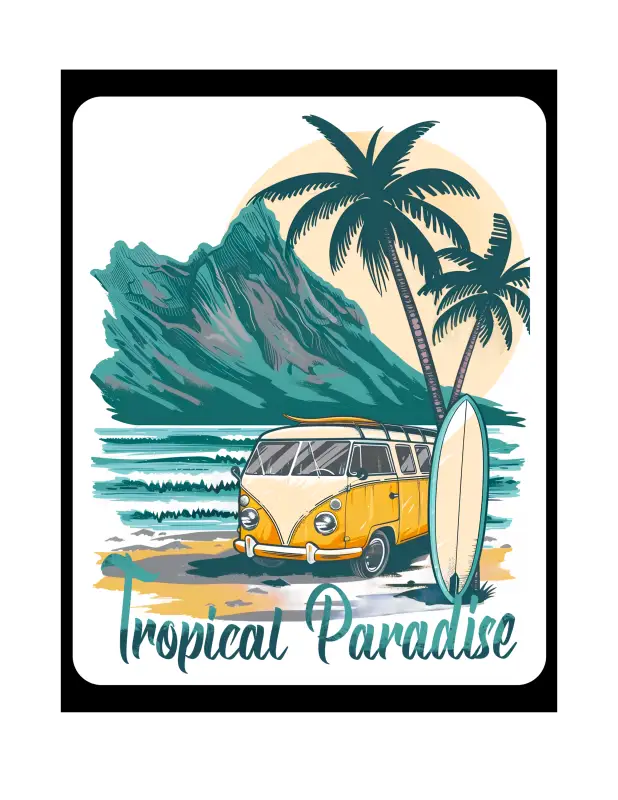 Man Cave - Garage - Bar Signs. Tropical Paradise.