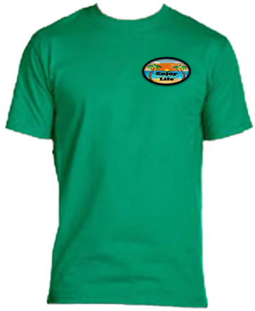 Short sleeve T-shirt UNISEX - 50%COTTON 50% POLYESTER. Enjoy Life. Caribbean Scene.